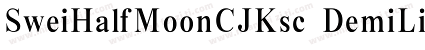 SweiHalfMoonCJKsc DemiLight字体转换
